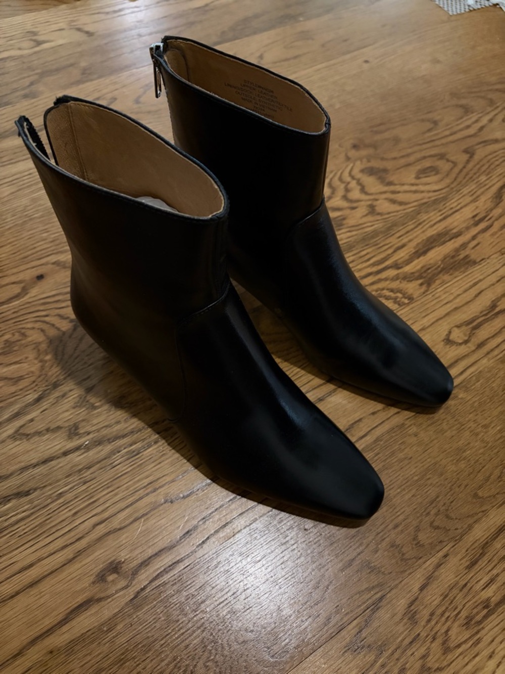 New Madewell The Dimes Kitten Heel Leather Ankle Boots - Size 6.5